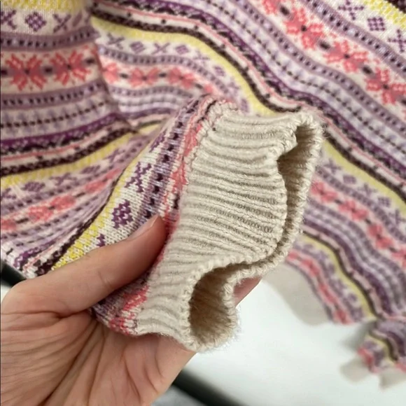 Boden Women's Lilac and Cream Patterned Sweater - Picture 4 of 9